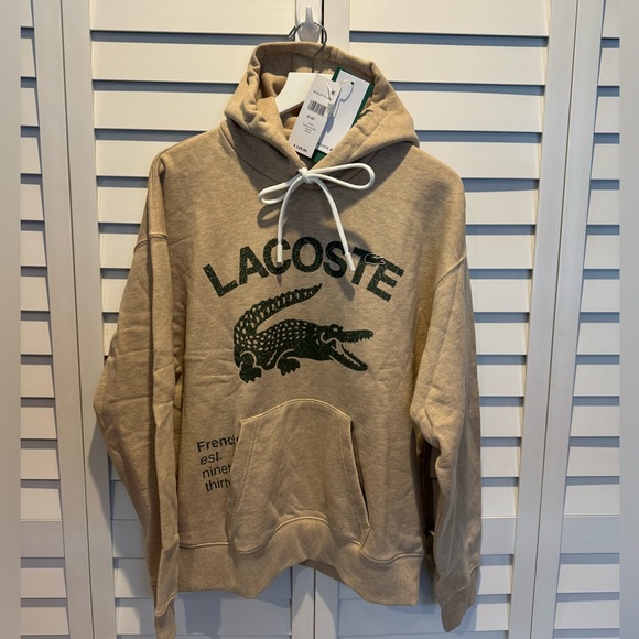 Lacoste NWT Men’s Loose Fit Crocodile Hoodie with front Pocket. - Picture 6 of 14